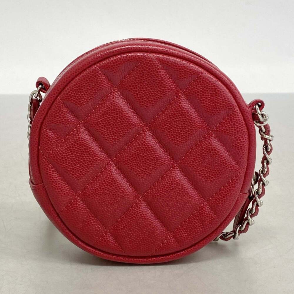 CHANEL Red Caviar Leather Shoulder Bag - Picture 8 of 9